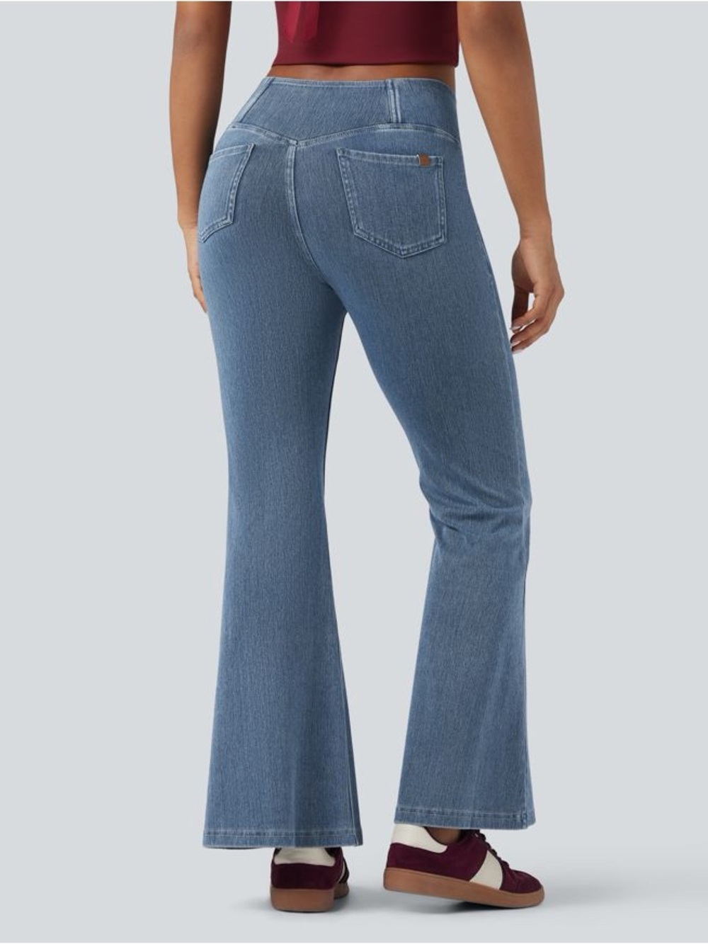 Halara Flex™ High Waisted Crossover Pocket Washed Casual Jeans